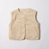 Mila Reversible Sherpa Vest (Oatmeal)