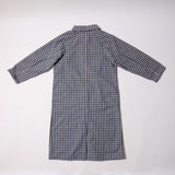 Hayes Houndstooth Trench Coat (Navy Gingham)