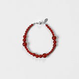 Avery Bracelet - Carnelian: 7"-8" / Sterling Silver