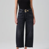 Ayla Raw Hem Crop in Bronson