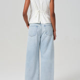 Ayla Raw Hem Crop (Sailor)