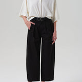 Cara Cropped Pleated Trouser (Black)
