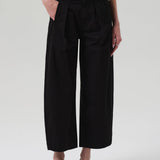 Cara Cropped Pleated Trouser (Black)