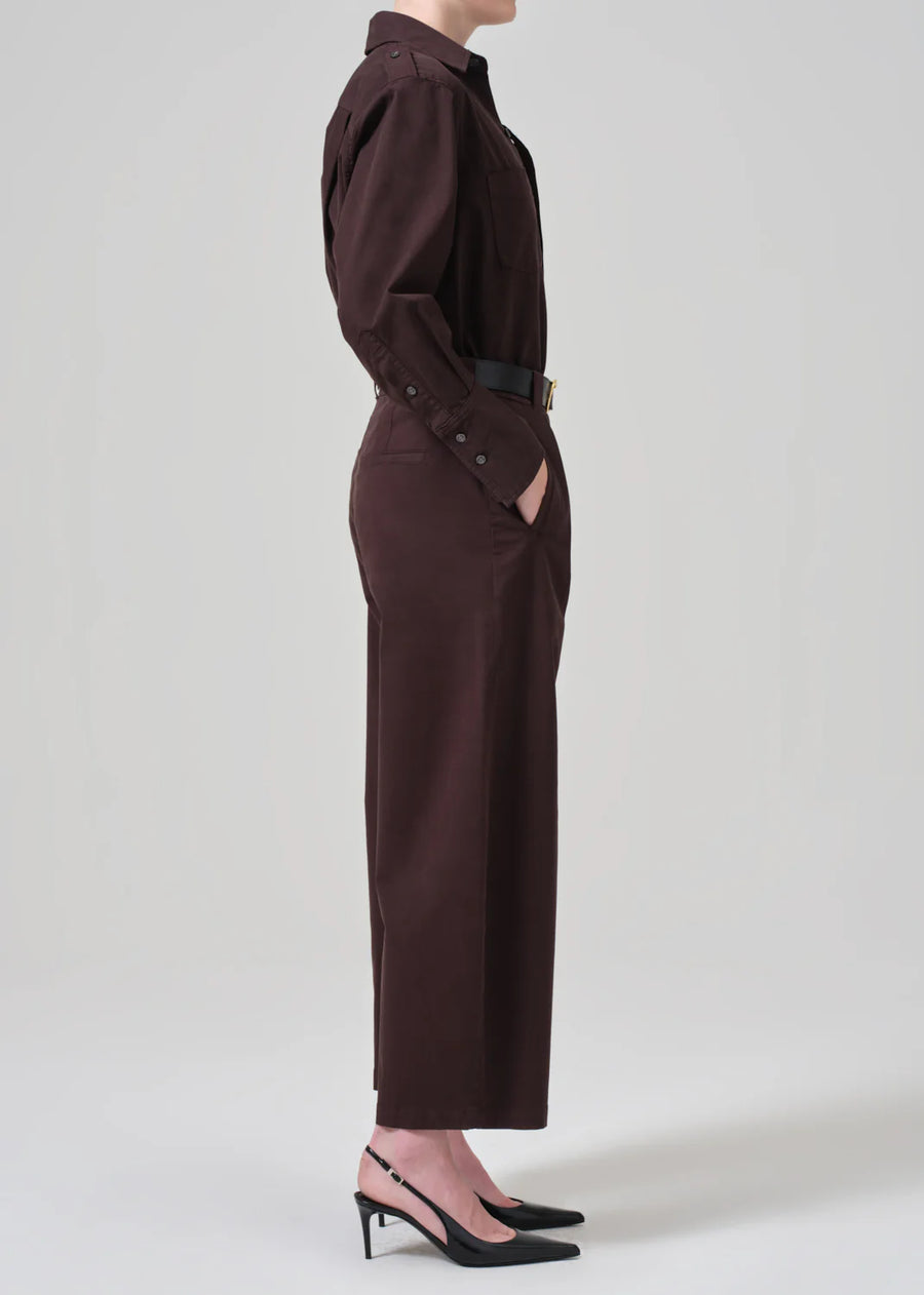 Cara Cropped Pleated Trouser