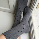 Patterned Sneaker Socks (Polka Dot Blue/Navy)