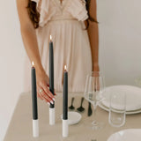 100% Beeswax Dipped Taper Candles | All Natural, Handmade (Burgundy / Standard 10" Long)