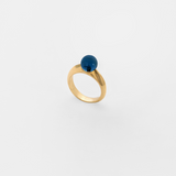 Bubble Ring: Hibiscus / Sterling Silver, Glass / 5