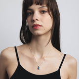 Freya Necklace in Blue Topaz and Sterling Silver