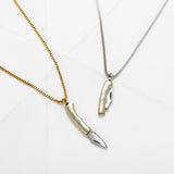 Sloane Stay Sharp Safety Utility Necklace - Gold or Silver : Stainless Steel Chain