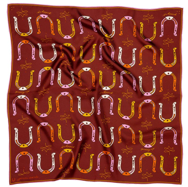 'big horseshoe' silk scarf