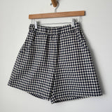 City Shorts (Navy Gingham)