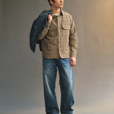 Brother Flannel (Mint/Brown Plaid)
