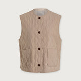 Karla Quilted Gilet (Light Taupe)