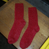 Winter Sparkle Socks (Poinsettia)