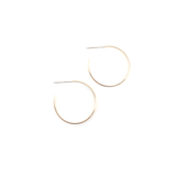 Textured Lines Hoop Earrings Gold Filled Earring