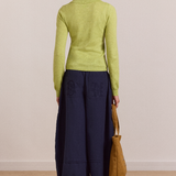 Voula Wool and Cashmere Cardigan (Lime)
