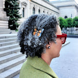 Hand-painted Mini Monarch Claw Hair Clip | Eco-Friendly: Orange