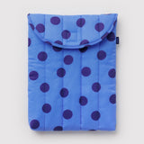 Puffy Laptop Sleeve 16" (Blue Polka Dot)
