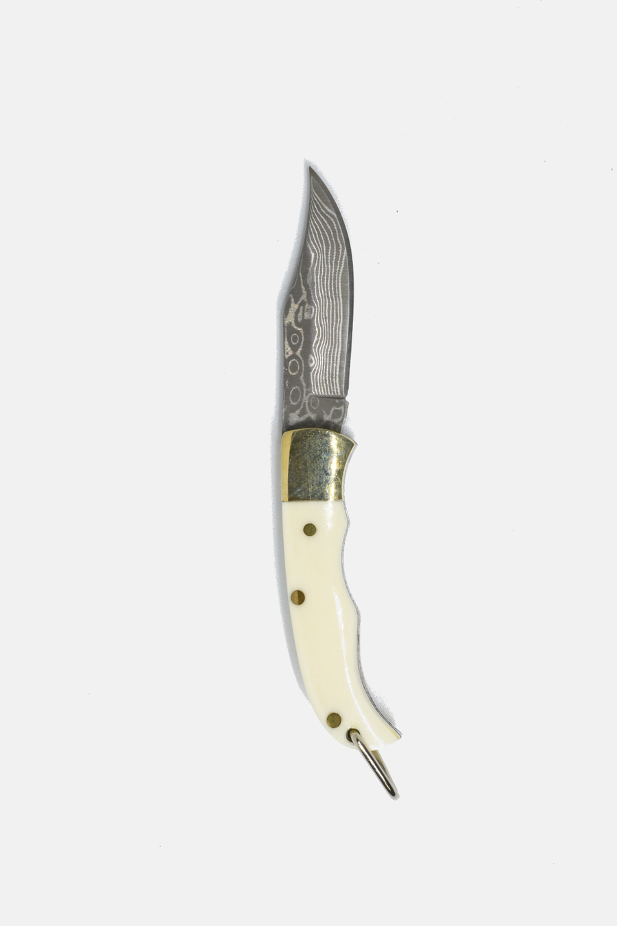 Ox-bone // Ox-horn Inlay Folding Knife (Black Ox-horn)