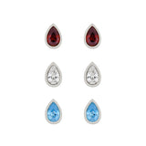 Blood, Sweat, & Tears Stud Set (Rhodium Plated)