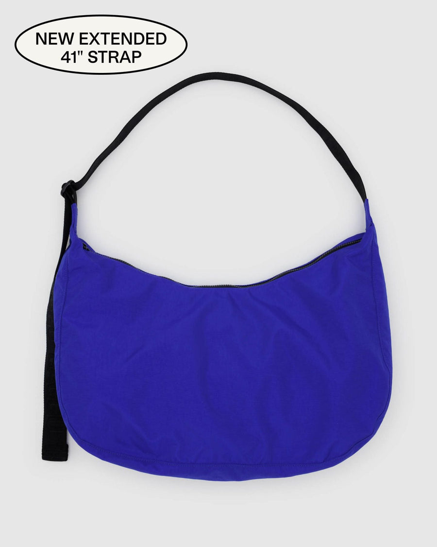 Large Nylon Crescent Bag (Lapis)