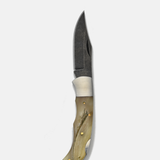 Large Rams Horn Inlay Folding Knife