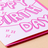 Birthday Banner Letterpress Greeting Card - Made in USA