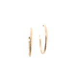 Textured Lines Hoop Earrings Gold Filled Earring