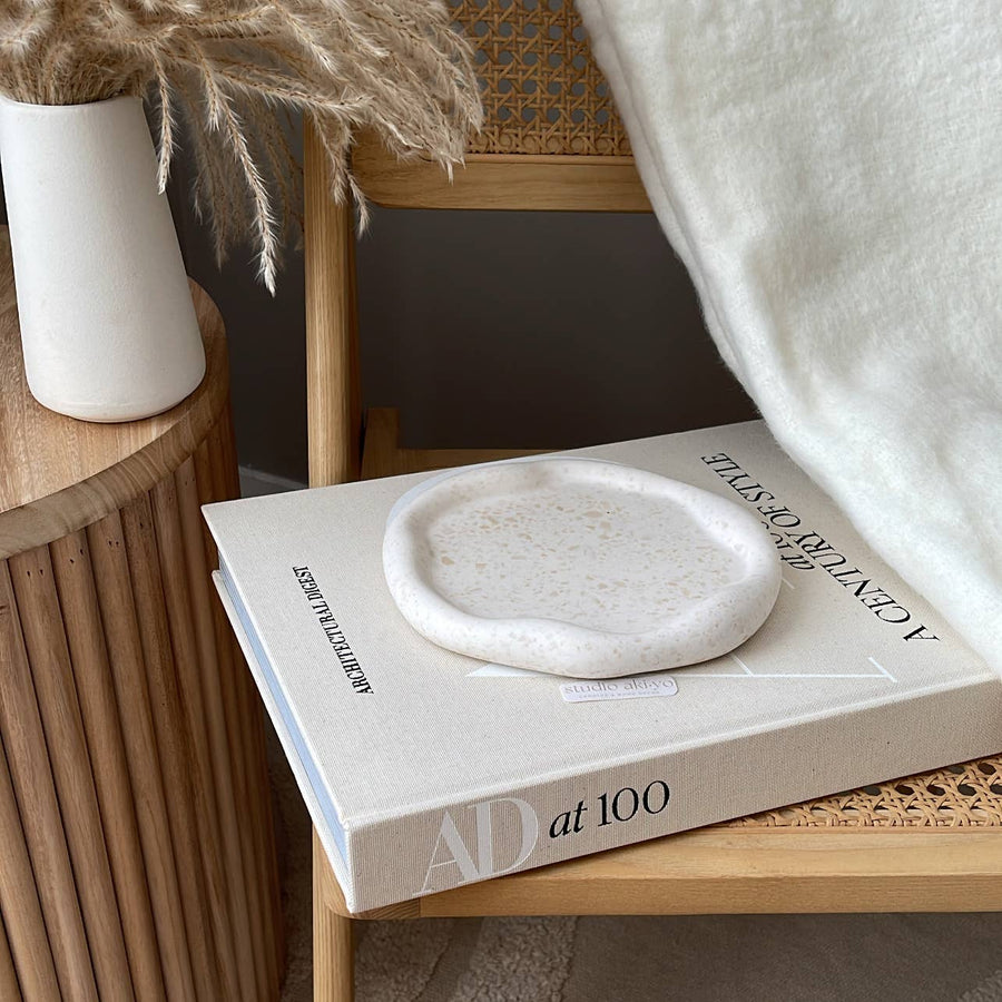 Irregular Round Cloud Terrazzo Trinket Tray | Catch-All Tray: Terrazzo