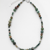 Avery Necklace, River Jasper: Sterling Silver