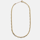 3mm Paper Clip Chain Necklace (Brass)