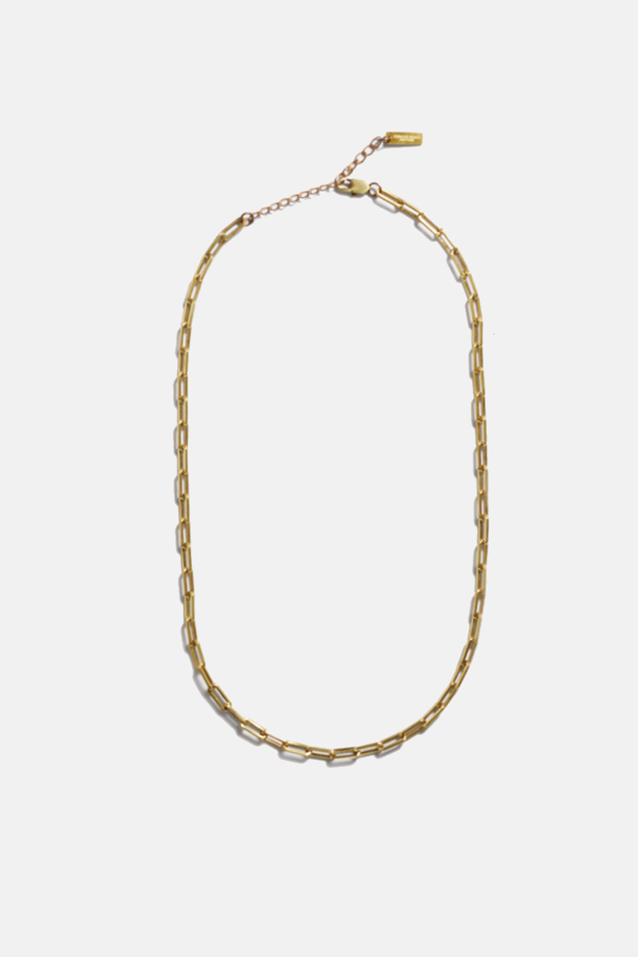 3mm Paper Clip Chain Necklace (Brass)