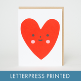 Heart Friend Love Letterpress Greeting Card by Suzy Ultman: Plastic sleeve