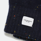 Ribbed Cashmere Wool Knitted Glove (Navy)