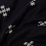 Black Embroidered Diamond Camp Shirt