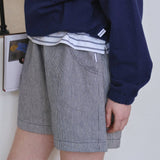City Shorts (Navy Gingham)