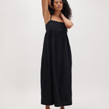 Linen Maxi Dress (Black)