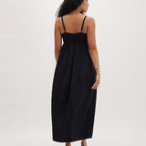 Linen Maxi Dress (Black)