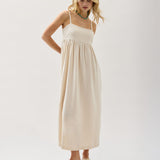 Linen Maxi Dress (Bone)