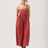 Linen Maxi Dress (Marsala)