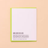 Modern Letterpress Mother's Day Greeting Card