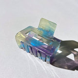 Square Hair Claw Clip (Purple Swirl)