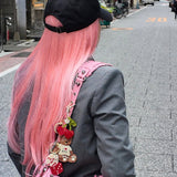 Hand-painted Lucky Dice Bag Charm + Keychain | Eco-Friendly: Pink