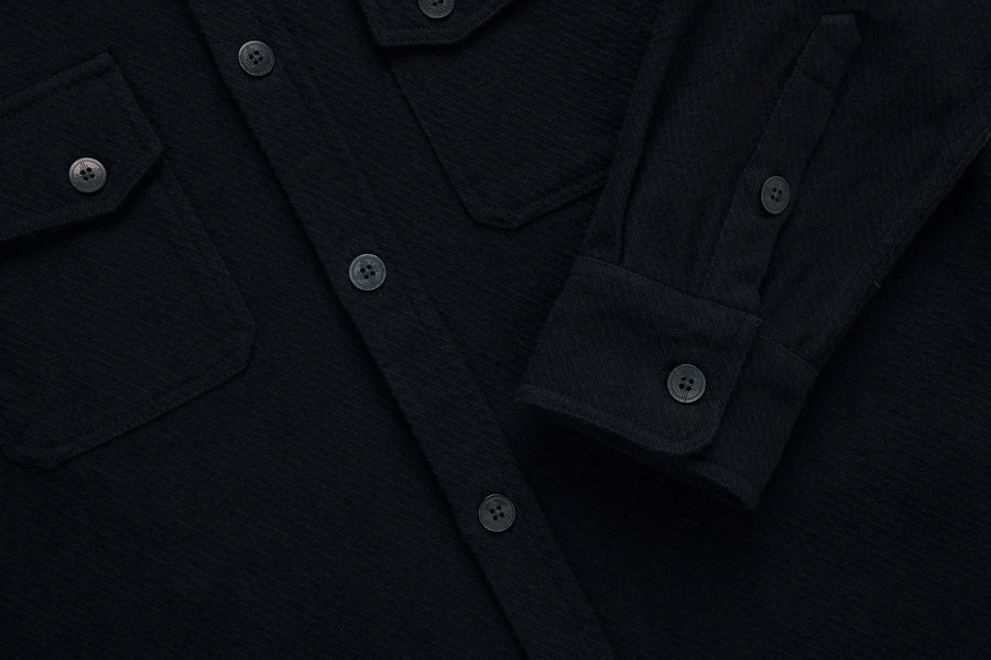 Crosscut Flannel (Black Cotton Twill)