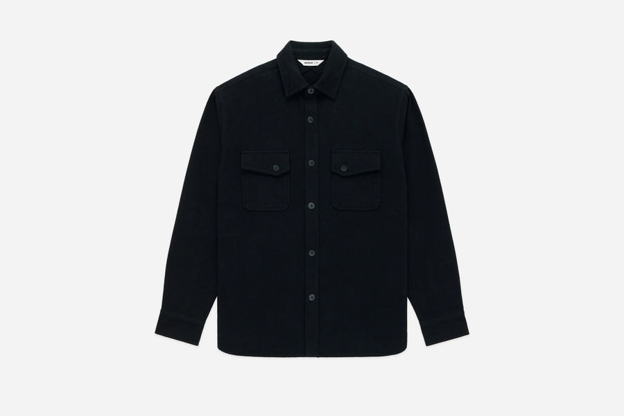 Crosscut Flannel (Black Cotton Twill)