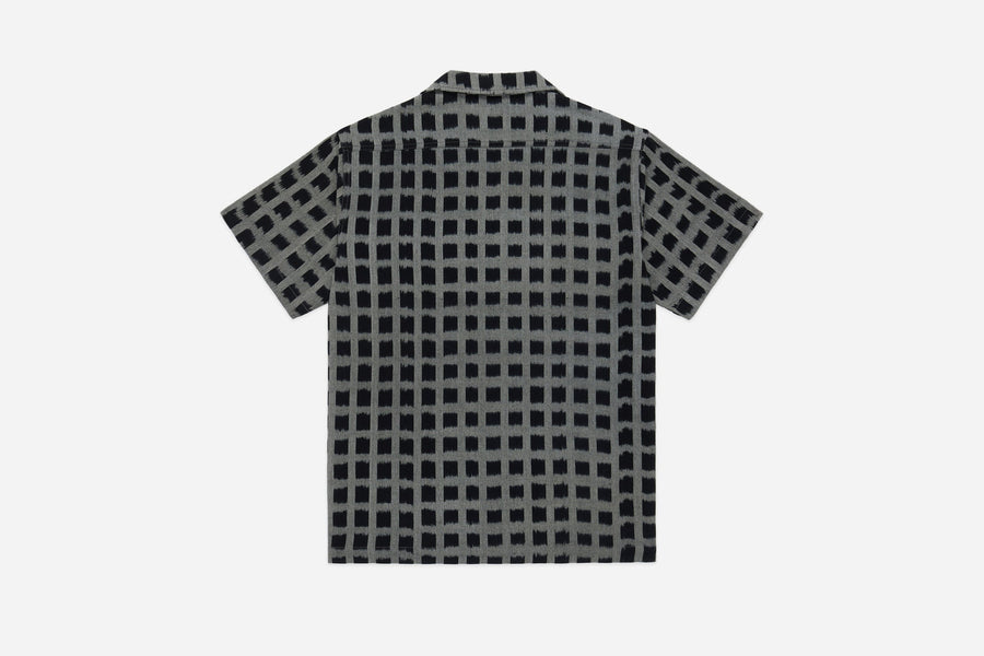 The Leisure Shirt in Black Ikat