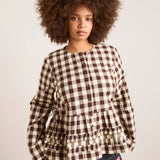Madison Blouse (Butter Gingham)