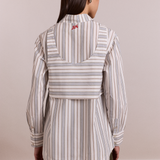Valeria Double Layer Shirt (Caraway Stripe)