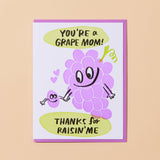 Grape Mom Letterpress Greeting Card - Mother's Day, Foodie