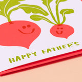 Rad Dad Letterpress Radish Father's Day Card